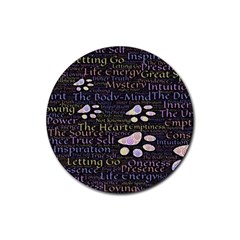 Footprints Path Mystery Unknown Rubber Round Coaster (4 Pack) by Paksenen