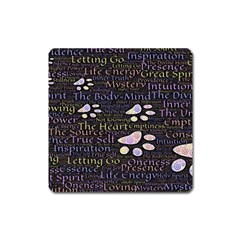 Footprints Path Mystery Unknown Square Magnet by Paksenen