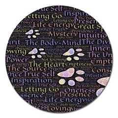 Footprints Path Mystery Unknown Magnet 5  (round) by Paksenen