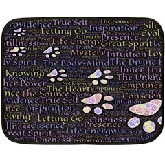 Footprints Path Mystery Unknown Two Sides Fleece Blanket (mini) by Paksenen