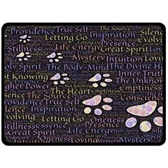 Footprints Path Mystery Unknown Fleece Blanket (large) by Paksenen