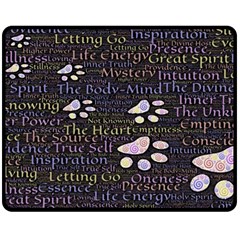 Footprints Path Mystery Unknown Fleece Blanket (medium)