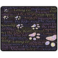 Footprints Path Mystery Unknown Two Sides Fleece Blanket (medium) by Paksenen