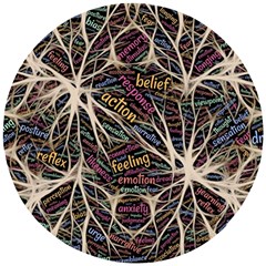 Mental Human Experience Mindset Pattern Wooden Puzzle Round by Paksenen