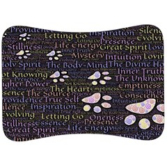 Footprints Path Mystery Unknown Velour Seat Head Rest Cushion by Paksenen