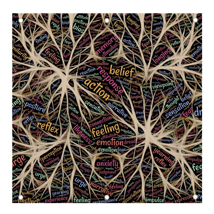 Mental Human Experience Mindset Pattern Banner and Sign 4  x 4 