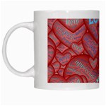 Love Hearts Valentine Red Symbol White Mug Left