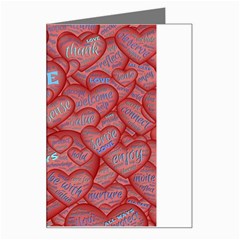 Love Hearts Valentine Red Symbol Greeting Card by Paksenen