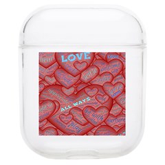 Love Hearts Valentine Red Symbol Soft Tpu Airpods 1/2 Case by Paksenen