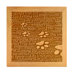 Footprints Path Mystery Unknown Wood Photo Frame Cube by Paksenen