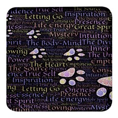 Footprints Path Mystery Unknown Square Glass Fridge Magnet (4 Pack) by Paksenen