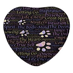 Footprints Path Mystery Unknown Heart Glass Fridge Magnet (4 Pack) by Paksenen