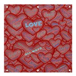 Love Hearts Valentine Red Symbol Banner and Sign 4  x 4  Front