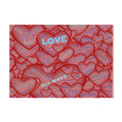 Love Hearts Valentine Red Symbol Crystal Sticker (a4) by Paksenen