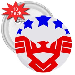 Eagle Star 3  Buttons (10 Pack)  by Bedest