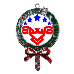 Eagle Star Metal X mas Lollipop With Crystal Ornament by Bedest