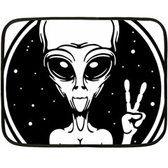 Alien Ufo Two Sides Fleece Blanket (mini) by Bedest