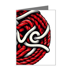 Love Rope Cartoon Mini Greeting Card by Bedest