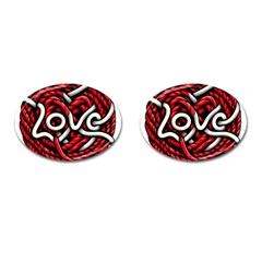 Love Rope Cartoon Cufflinks (oval) by Bedest