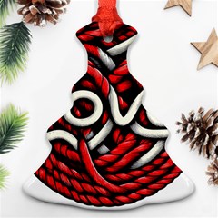 Love Rope Cartoon Ornament (christmas Tree)  by Bedest