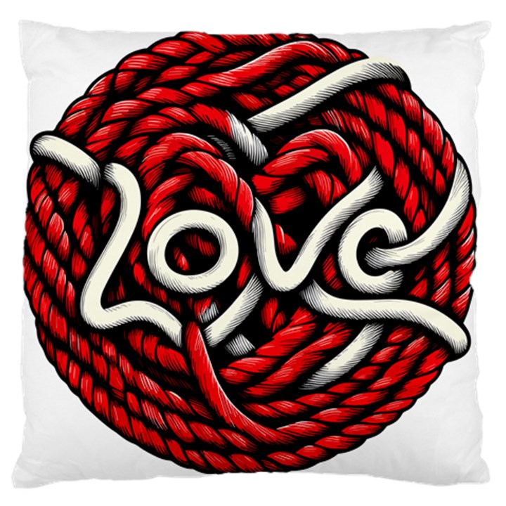 Love Rope Cartoon Large Cushion Case (Two Sides)