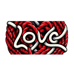 Love Rope Cartoon Satin Wrap 35  X 70  by Bedest