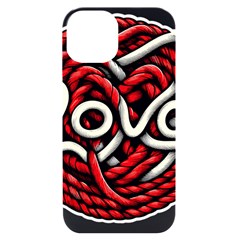 Love Rope Cartoon Iphone 14 Black Uv Print Case by Bedest