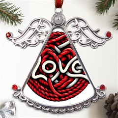 Love Rope Cartoon Metal Angel With Crystal Ornament by Bedest