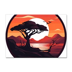 Tree Lake Bird Sticker A4 (10 Pack) by Bedest