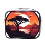 Tree Lake Bird Mini Toiletries Bag (One Side) Front