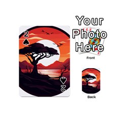 Tree Lake Bird Playing Cards 54 Designs (mini) by Bedest