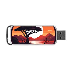 Tree Lake Bird Portable Usb Flash (one Side) by Bedest