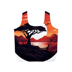 Tree Lake Bird Full Print Recycle Bag (s) by Bedest