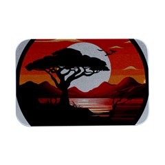 Tree Lake Bird Open Lid Metal Box (silver)   by Bedest