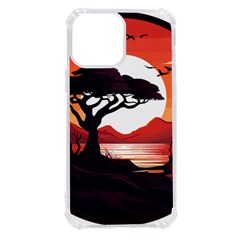 Tree Lake Bird Iphone 13 Pro Max Tpu Uv Print Case by Bedest