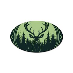 Deer Forest Nature Sticker Oval (100 Pack) by Bedest