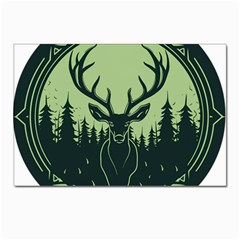 Deer Forest Nature Postcard 4 x 6  (pkg Of 10)