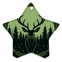 Deer Forest Nature Star Ornament (two Sides)