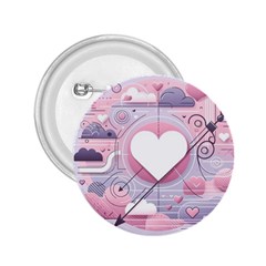 Heart Love Minimalist Design 2 25  Buttons by Bedest