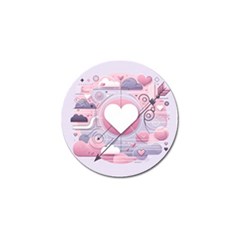 Heart Love Minimalist Design Golf Ball Marker by Bedest