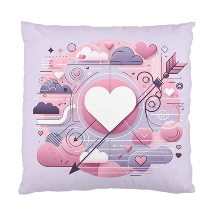 Heart Love Minimalist Design Standard Cushion Case (One Side)