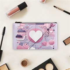 Heart Love Minimalist Design Cosmetic Bag (small) by Bedest