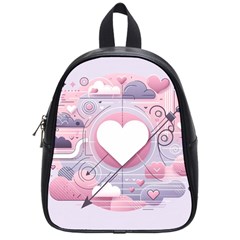 Heart Love Minimalist Design School Bag (small) by Bedest