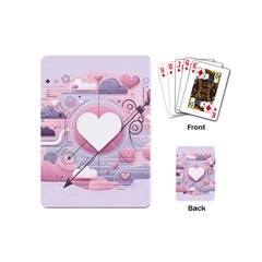 Heart Love Minimalist Design Playing Cards Single Design (mini) by Bedest