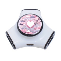 Heart Love Minimalist Design 3-port Usb Hub by Bedest