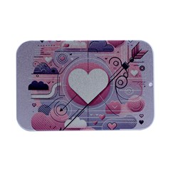 Heart Love Minimalist Design Open Lid Metal Box (silver)   by Bedest