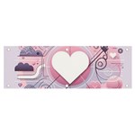 Heart Love Minimalist Design Banner and Sign 6  x 2  Front