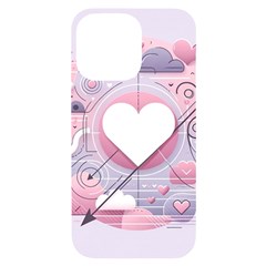 Heart Love Minimalist Design Iphone 14 Pro Max Black Uv Print Case by Bedest