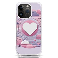 Heart Love Minimalist Design Iphone 14 Pro Tpu Uv Print Case by Bedest