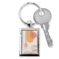 Lines Boho Poster Contemporary Key Chain (rectangle) by Bedest